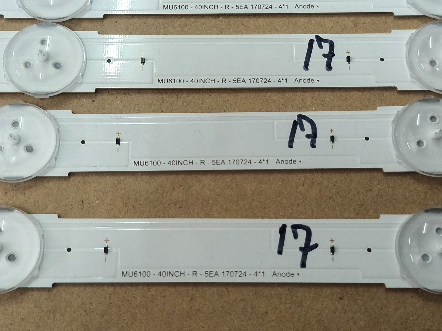 SAMSUNG UE40MU6172U, KIT TIRAS LED (ref,17)