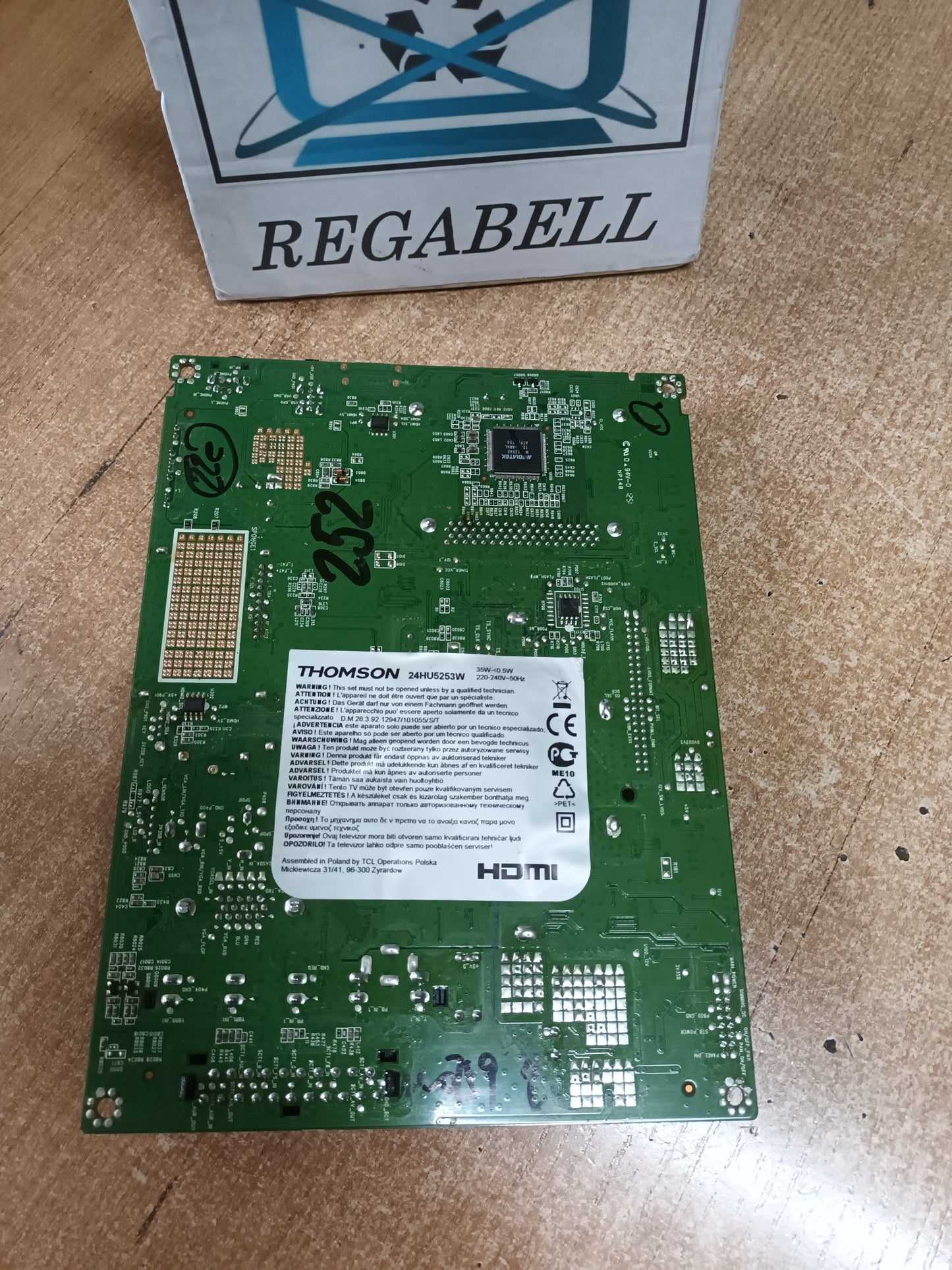 PLACA MAIN, 40-MT10L1-MAK2HG, de tv THOMSON 24HU5253W,