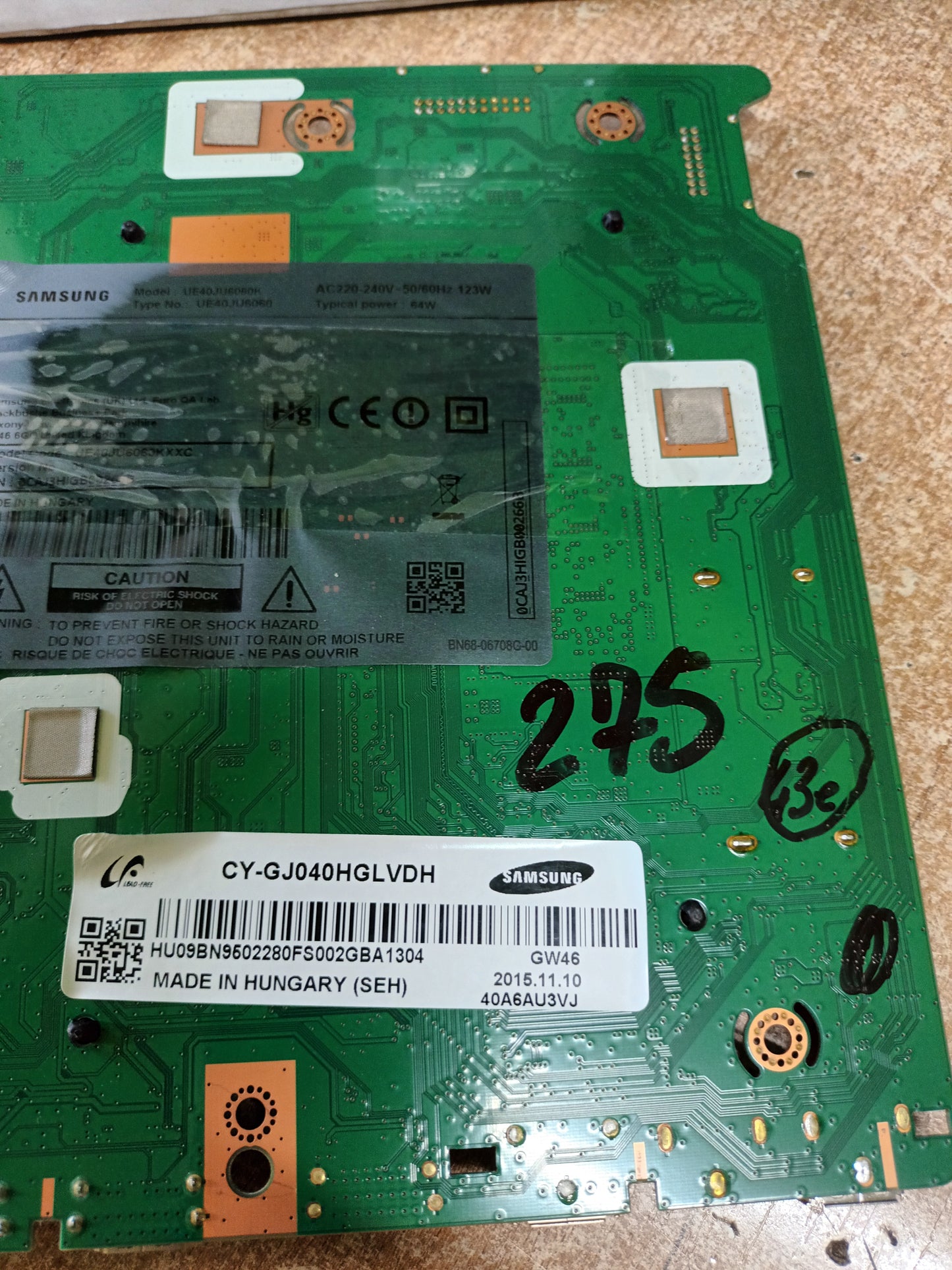 PLACA MAIN, BN94-10411R, de tv SAMSUNG UE40JU6060K,