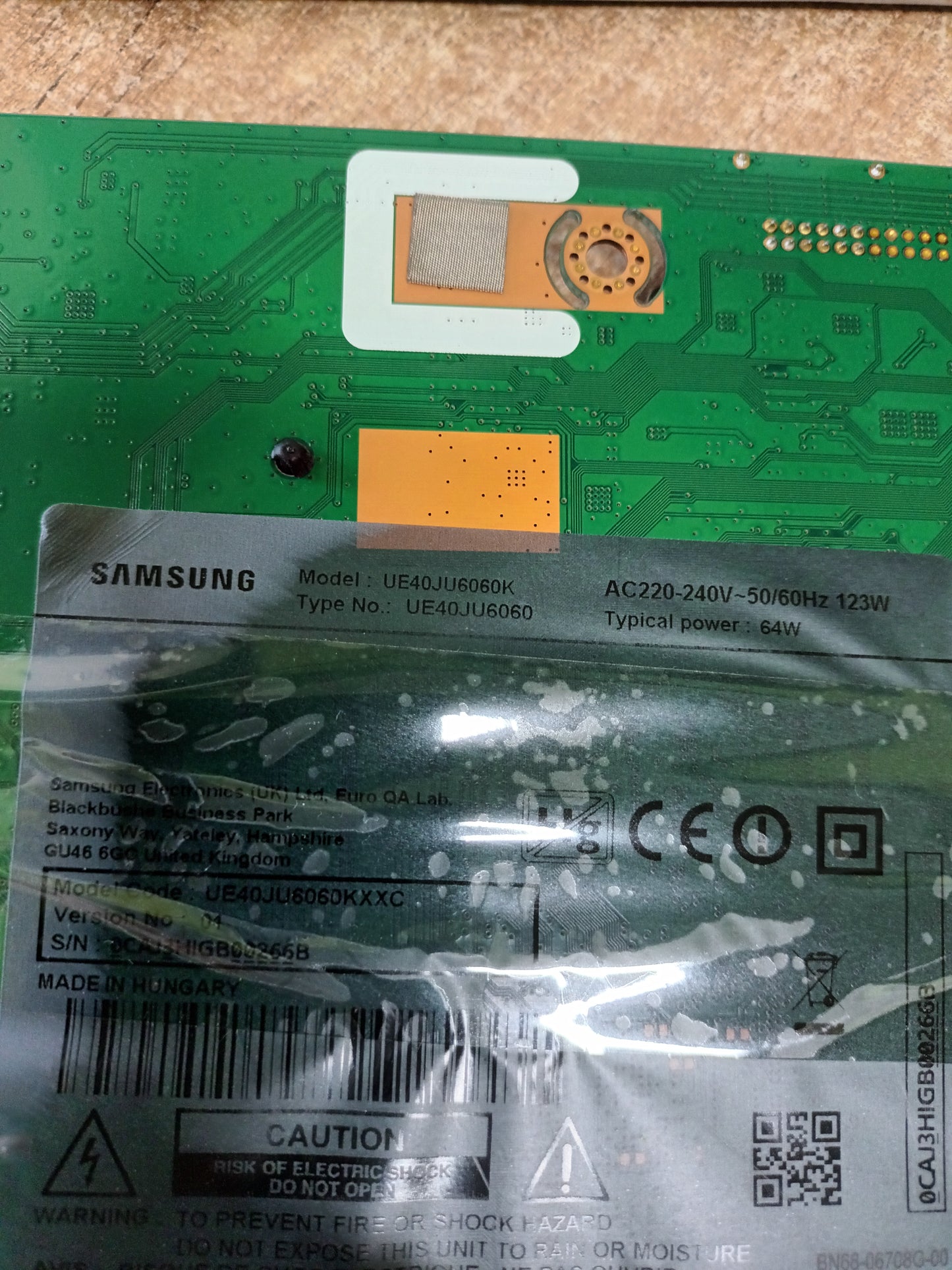 PLACA MAIN, BN94-10411R, de tv SAMSUNG UE40JU6060K,