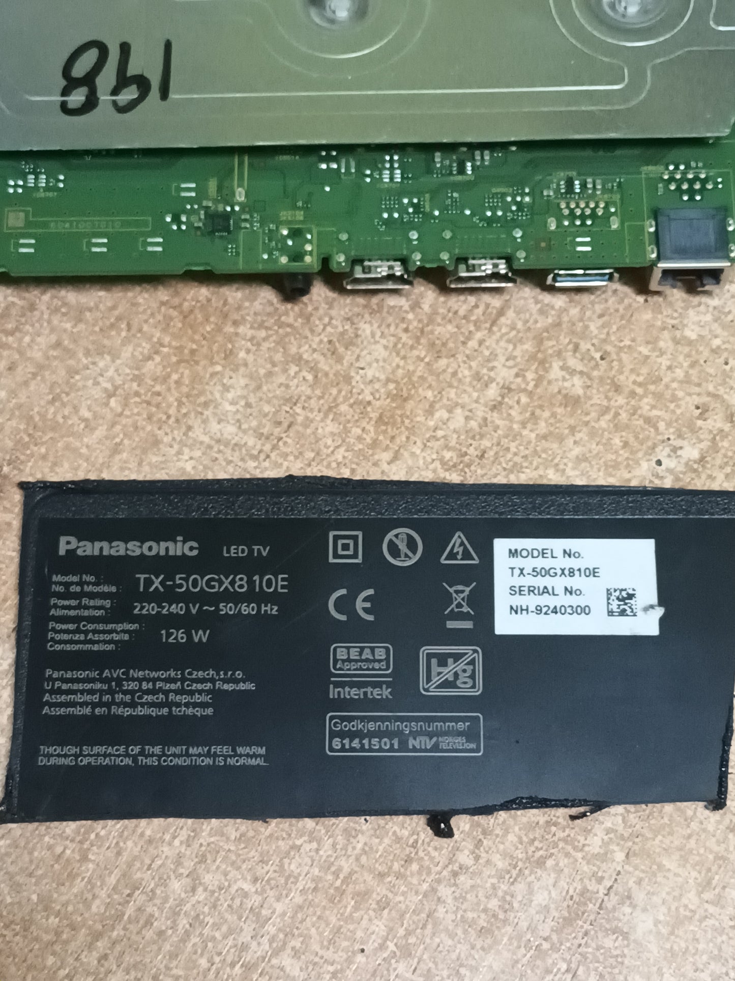 Placa main, TNPH1204 1 A, de tv PANASONIC TX50GX810E,