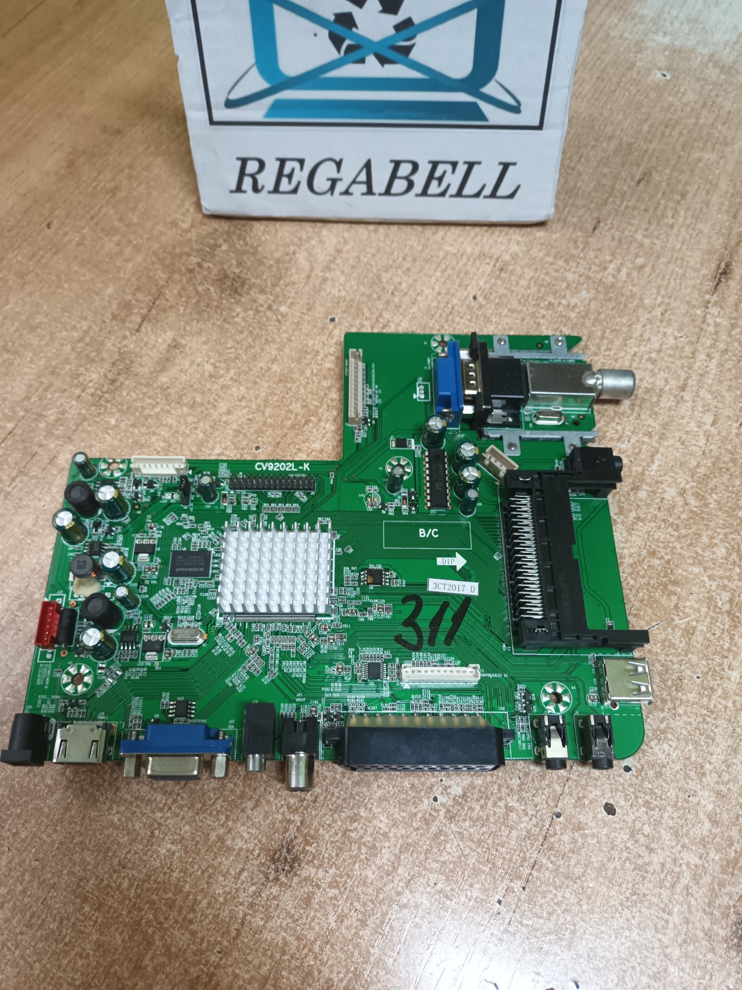 Placa main, CV9202L-K, de TV AKAI TVL193,