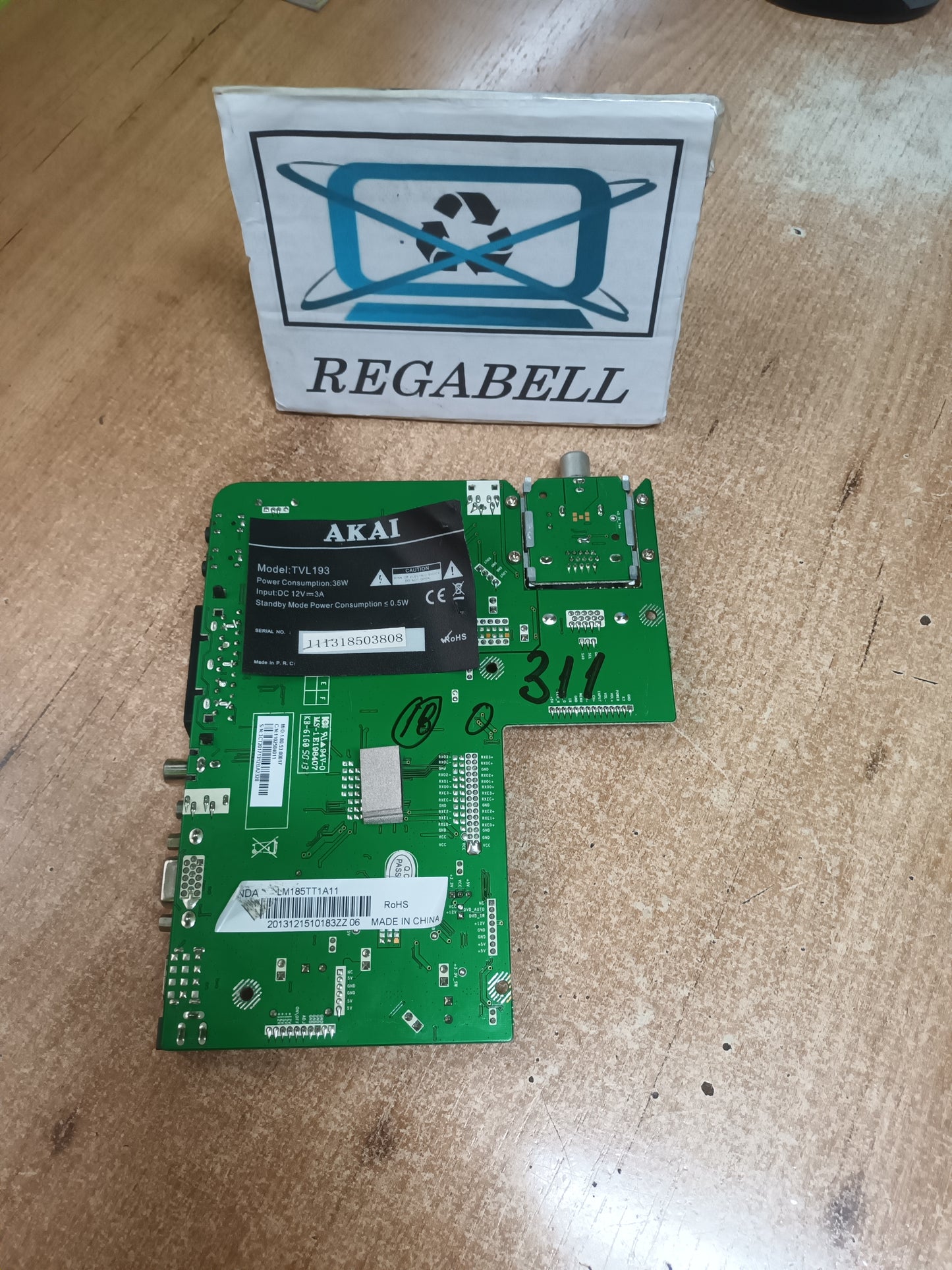 Placa main, CV9202L-K, de TV AKAI TVL193,
