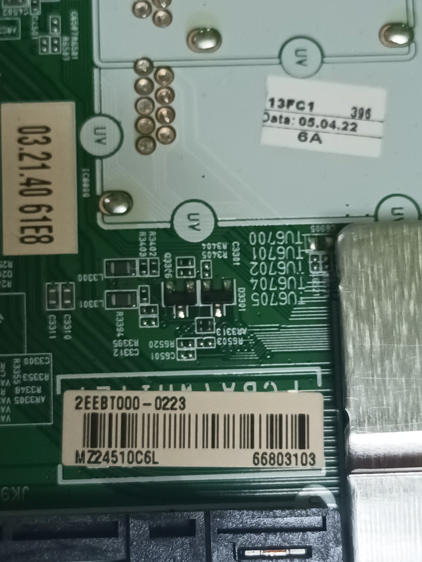 PLACA MAIN, EAX69715102(1.0), EBT66803103, de tv LG65UP751C0ZF, NUEVA SIN USAR