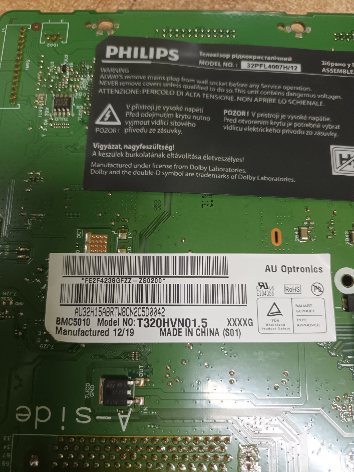 PLACA MAIN, 3139 123 65323v2-MB, de TV PHILIPS 32PFL4007H/12,
