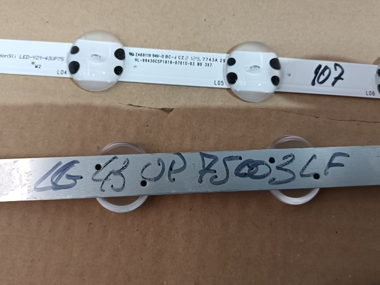 LG43UP75003LF, KIT TIRAS LED (ref,107)