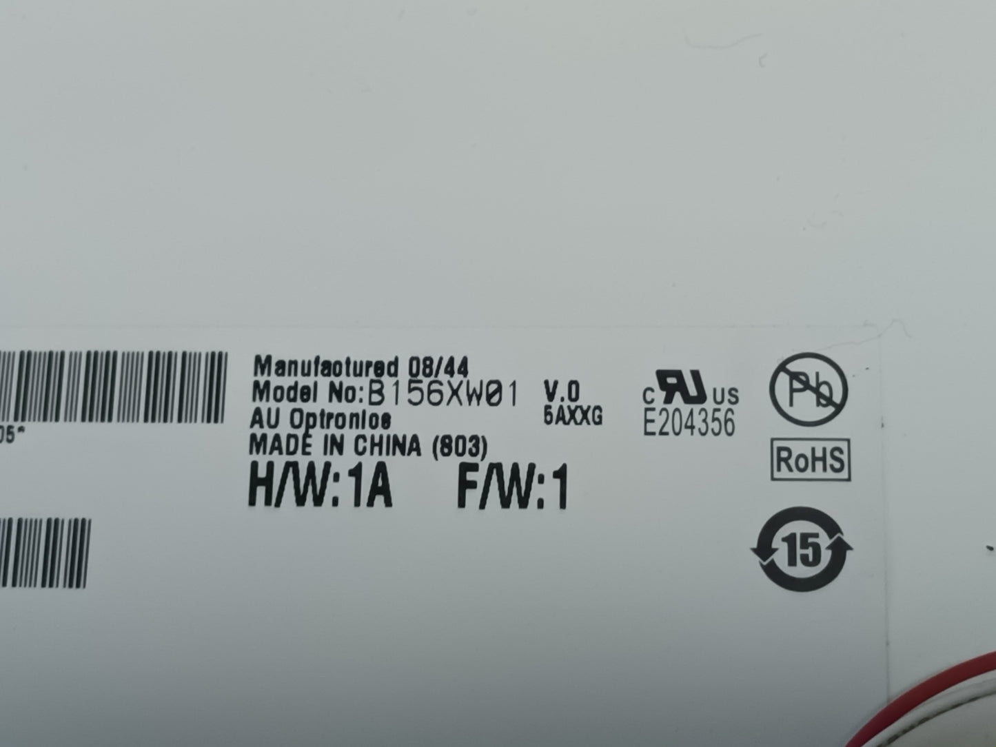 Pantalla B156XW01 V.0,