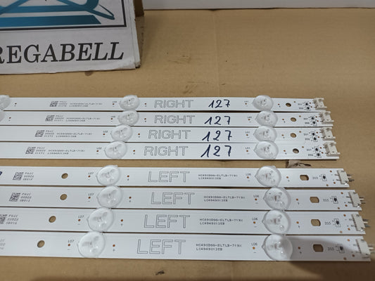 KIT 8 tiras de retroiluminación de LG49UN711C0ZB