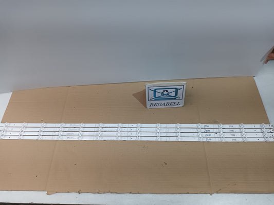 KIT 4 tiras de retroiluminación , desmontadas de HISENSE 55A7GQ