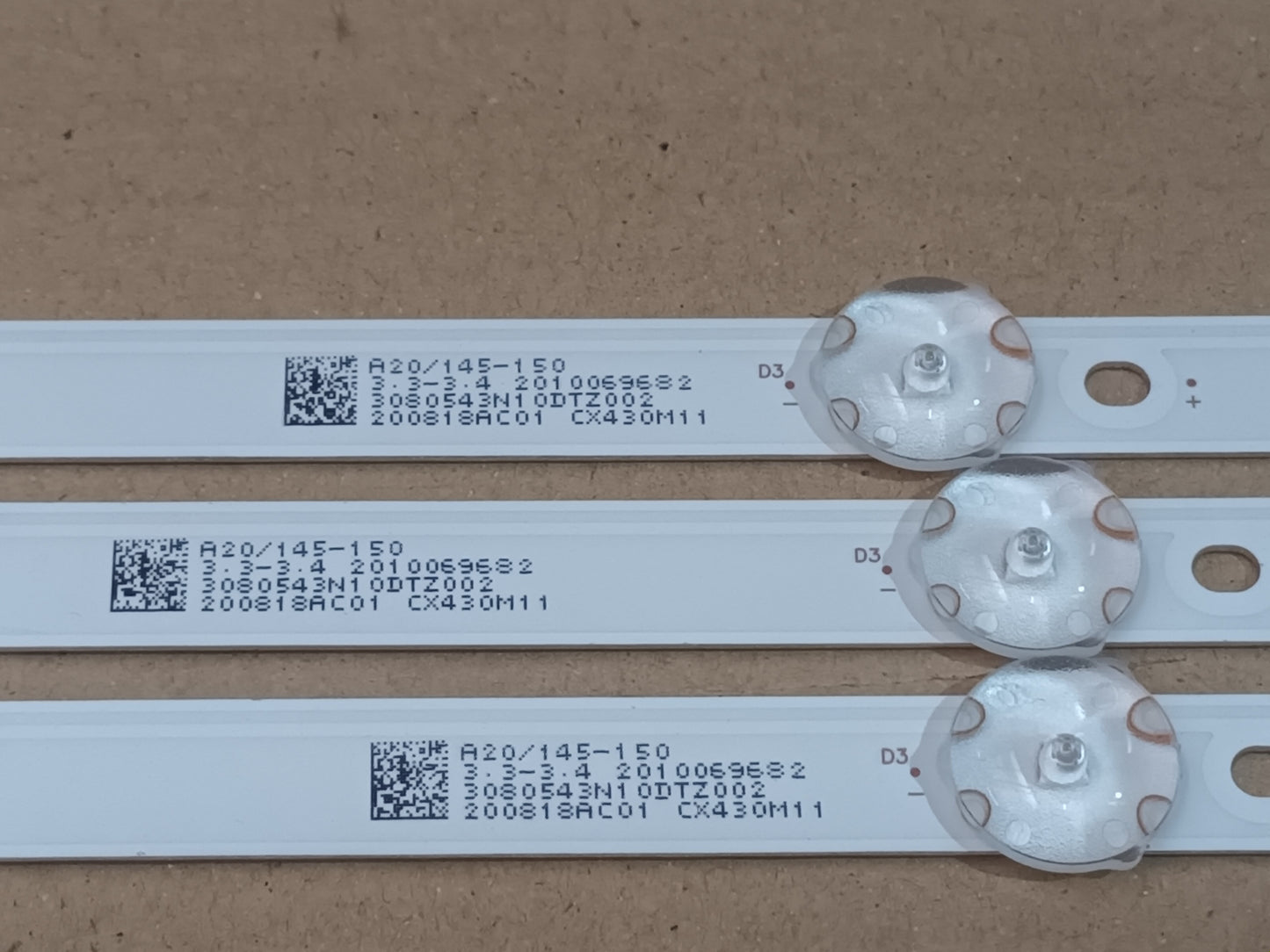 INFINITON INTV-43MU1400, KIT TIRAS LED (ref,202)
