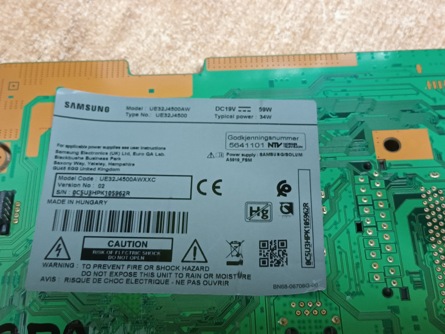 PLACA MAIN, BN94-08207E, de tv SAMSUNG UE32J4500