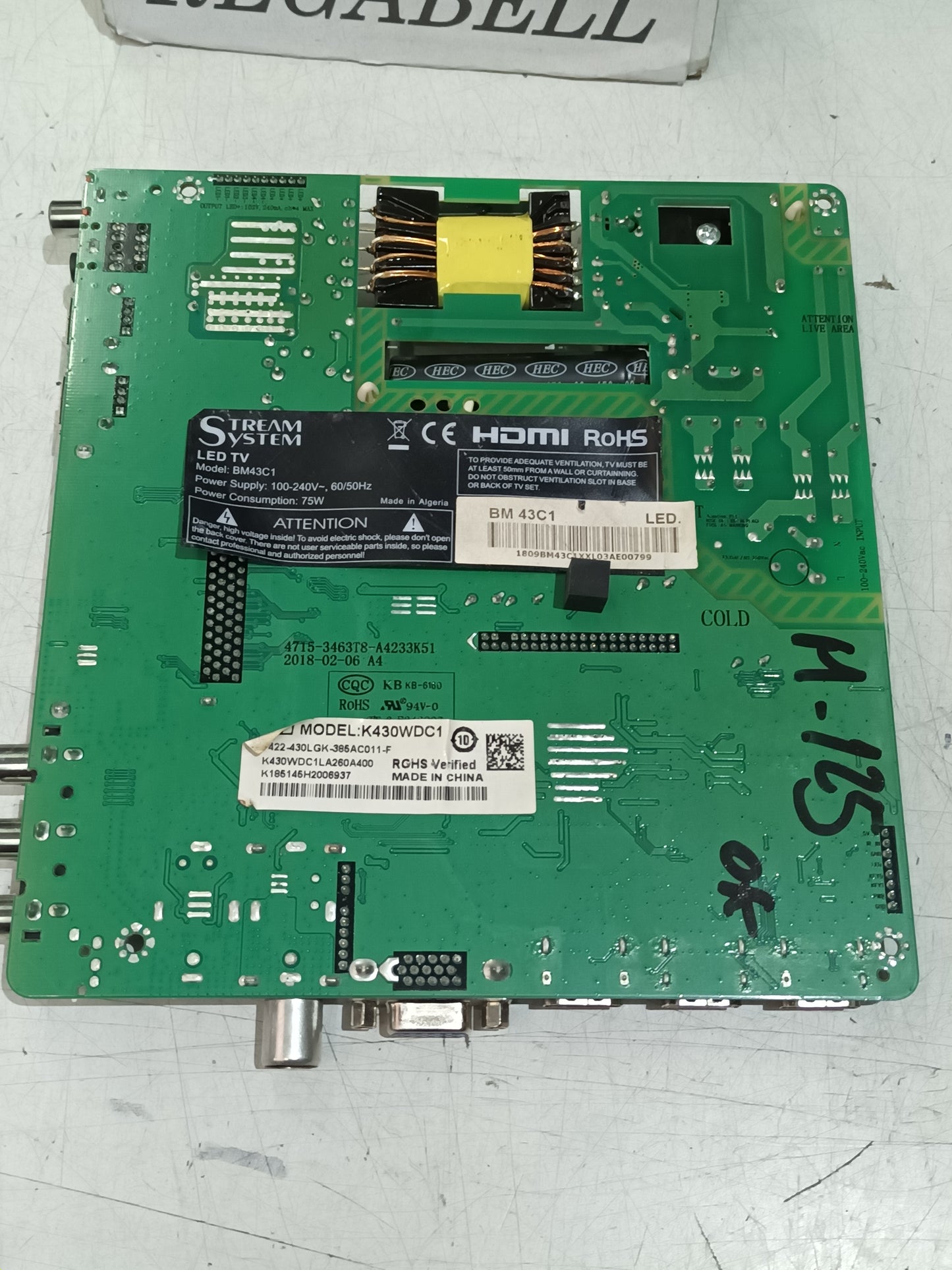PLACA MAIN, MSD3463-T8C1 , de tv STREAM SYSTEM BM43C1