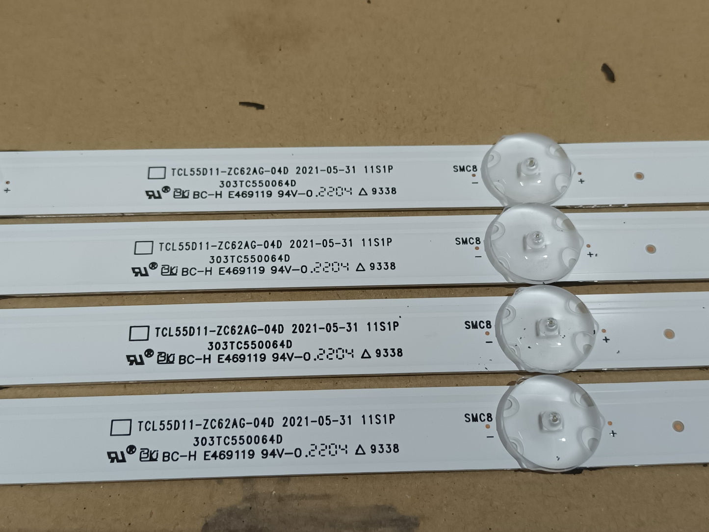 KIT 4 tiras de retroiluminación de XIAOMI L55M6-6EAEU,