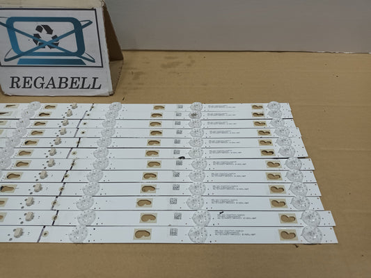 KIT 12 tiras de retroiluminación de XIAOMI L65M7-Q2EU