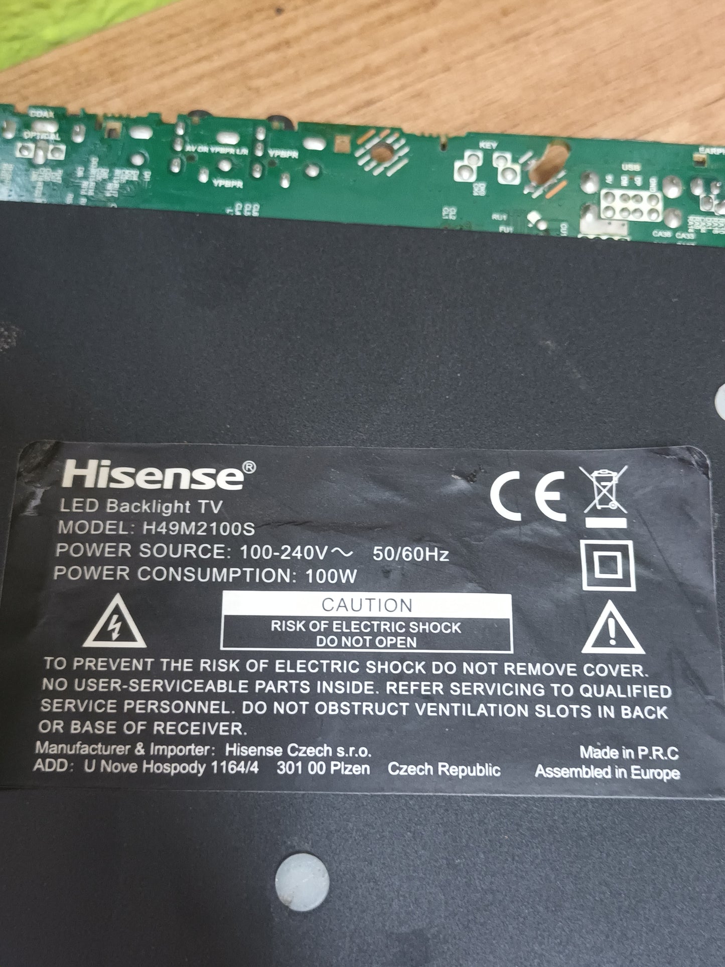 HV490FHB-N80, de HISENSE H49M2100S