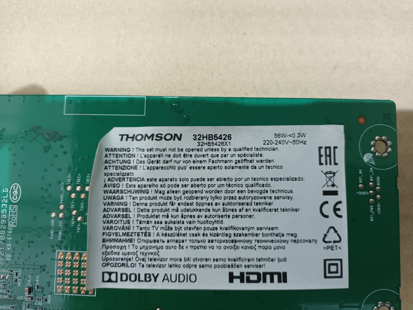 THOMSON 32HB54286, componentes de tv, (ref-1)