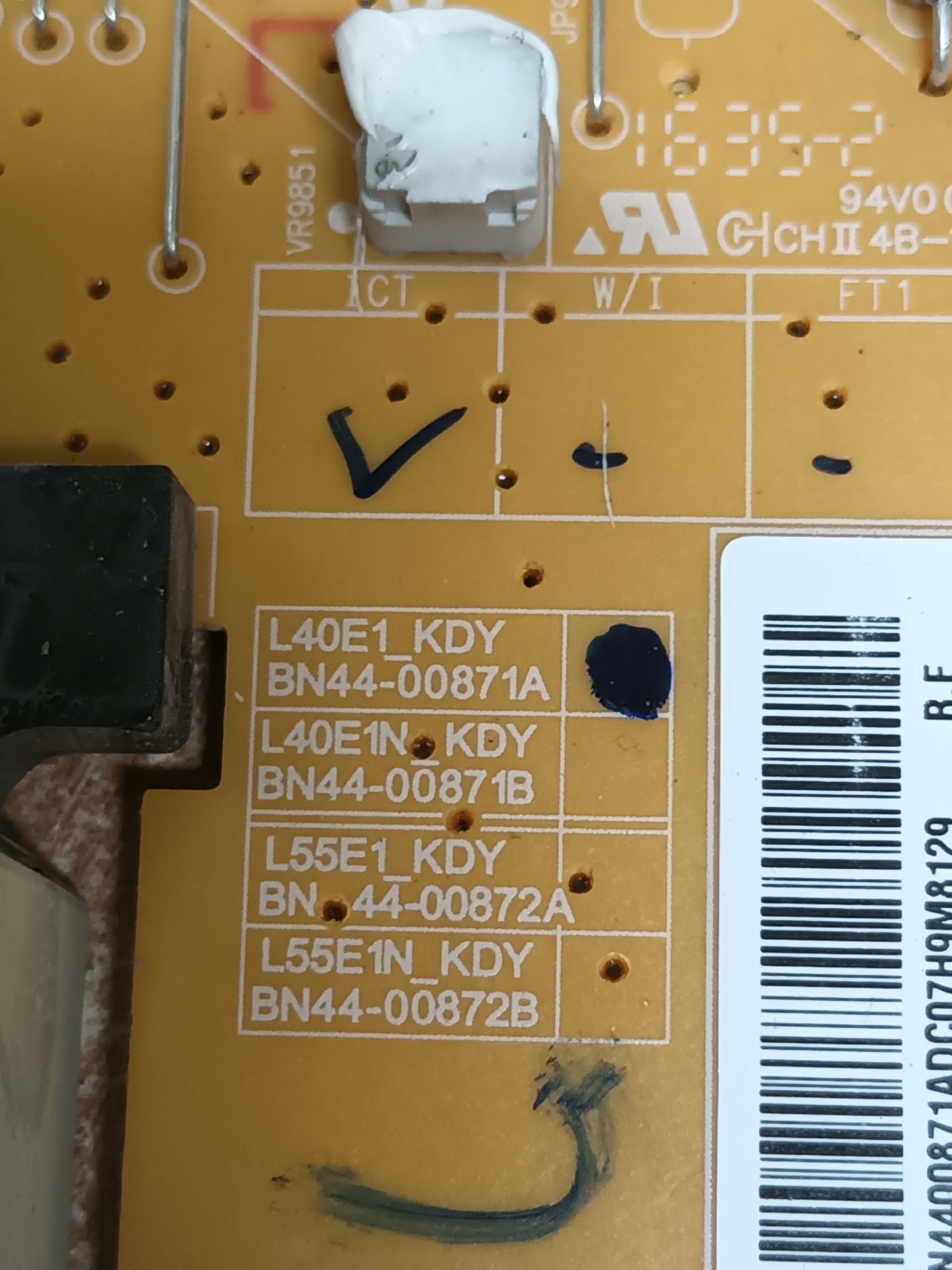 BN44-00871A, de tv SAMSUNG UE40K5570SU,