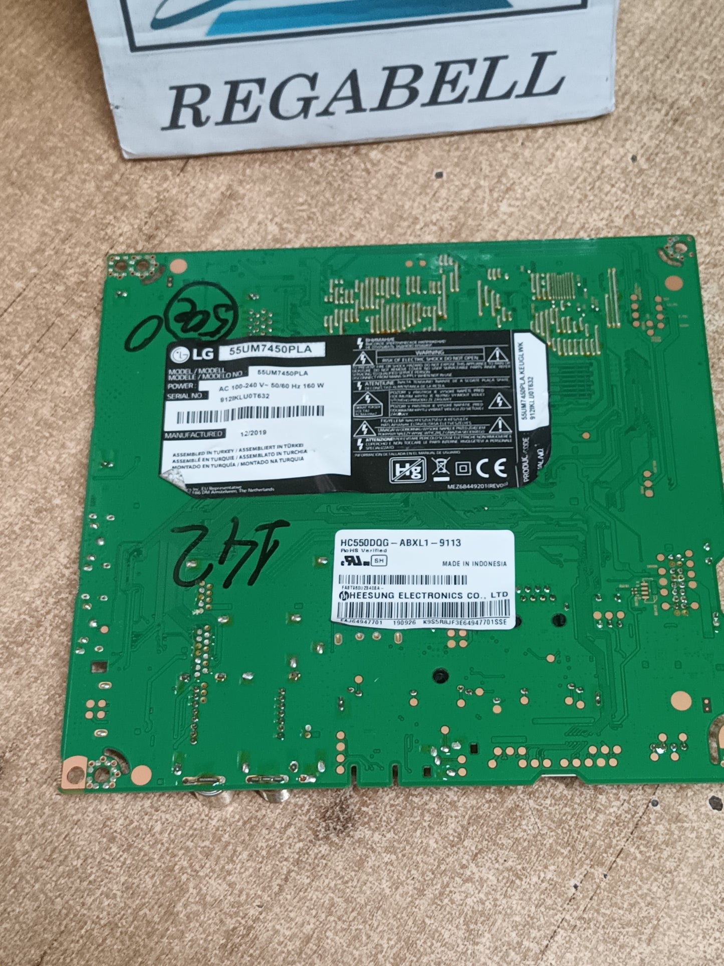 PLACA MAIN, EAX68253605(1.1), de tv LG55UM7450PLA,