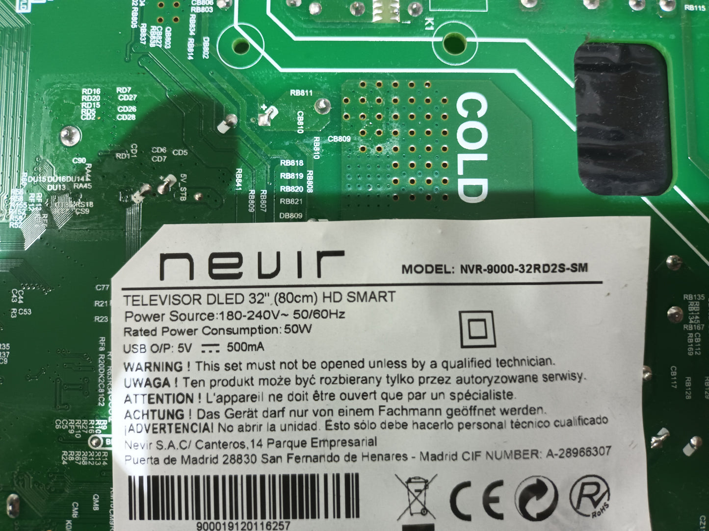 NEVIR NVR-9000-32RD2-SM, componentes (ref-23)