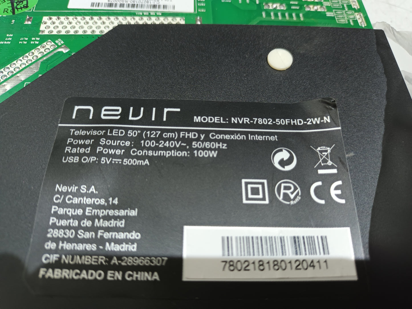 NEVIR NVR-7802-50FHD, componentes (ref-30)