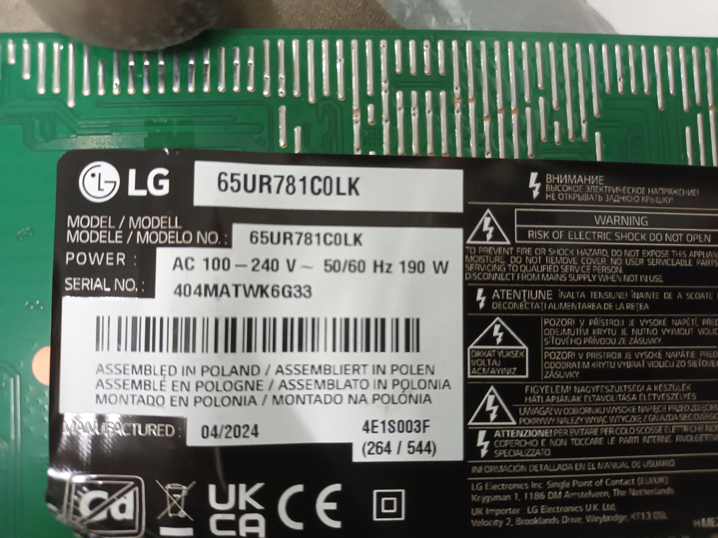 LG65UR781C0LK, componentes, (ref-39)
