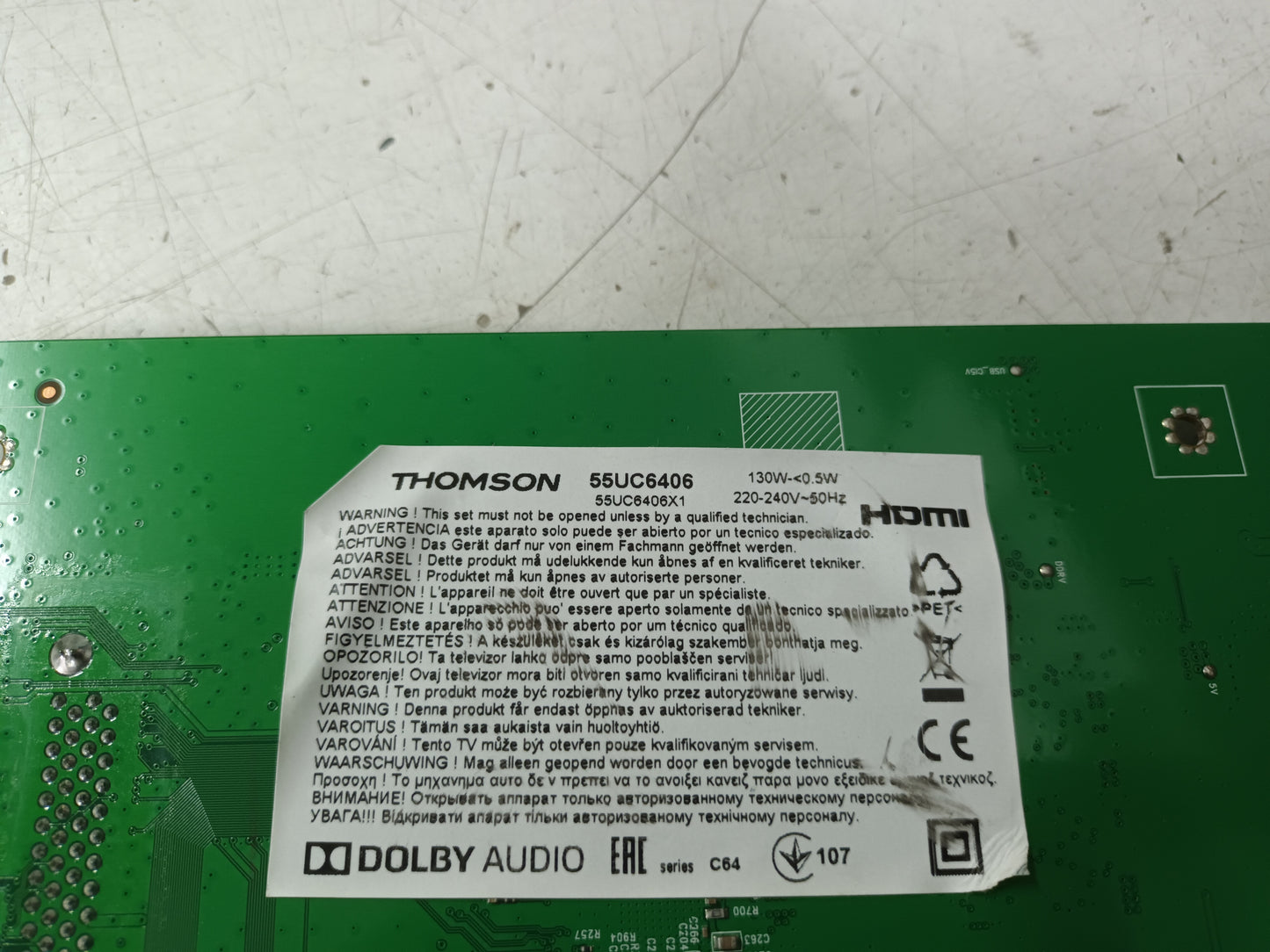 THOMSON 55UC6406, COMPONENTES TV, (ref-40)