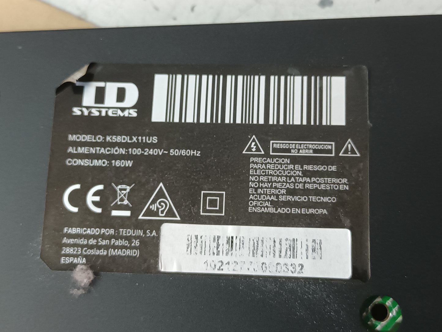 TD SYSTEMS K58DLX11US, COMPONENTES TV, (ref-41)