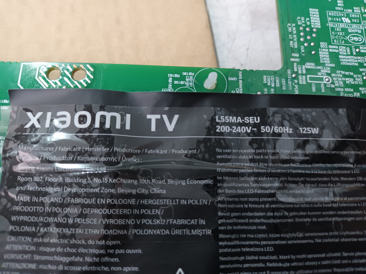KIT 2 tiras de retroiluminación de XIAOMI L55MA-SEU