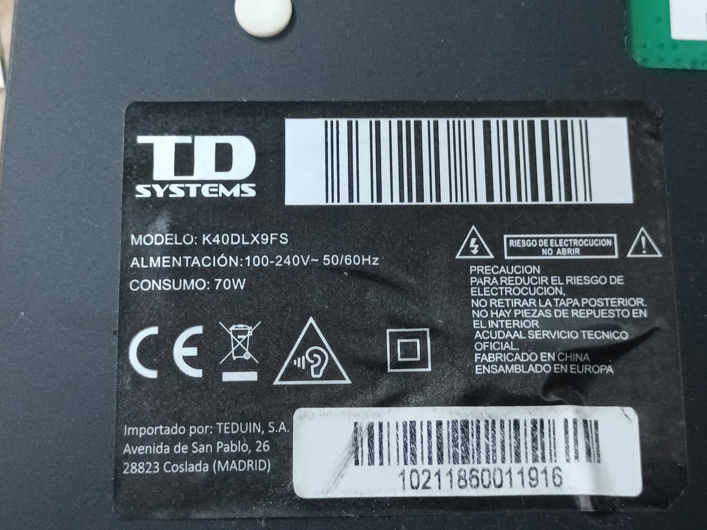 KIT 3 tiras de retroiluminación de TD SYSTEMS K40DLX9FS