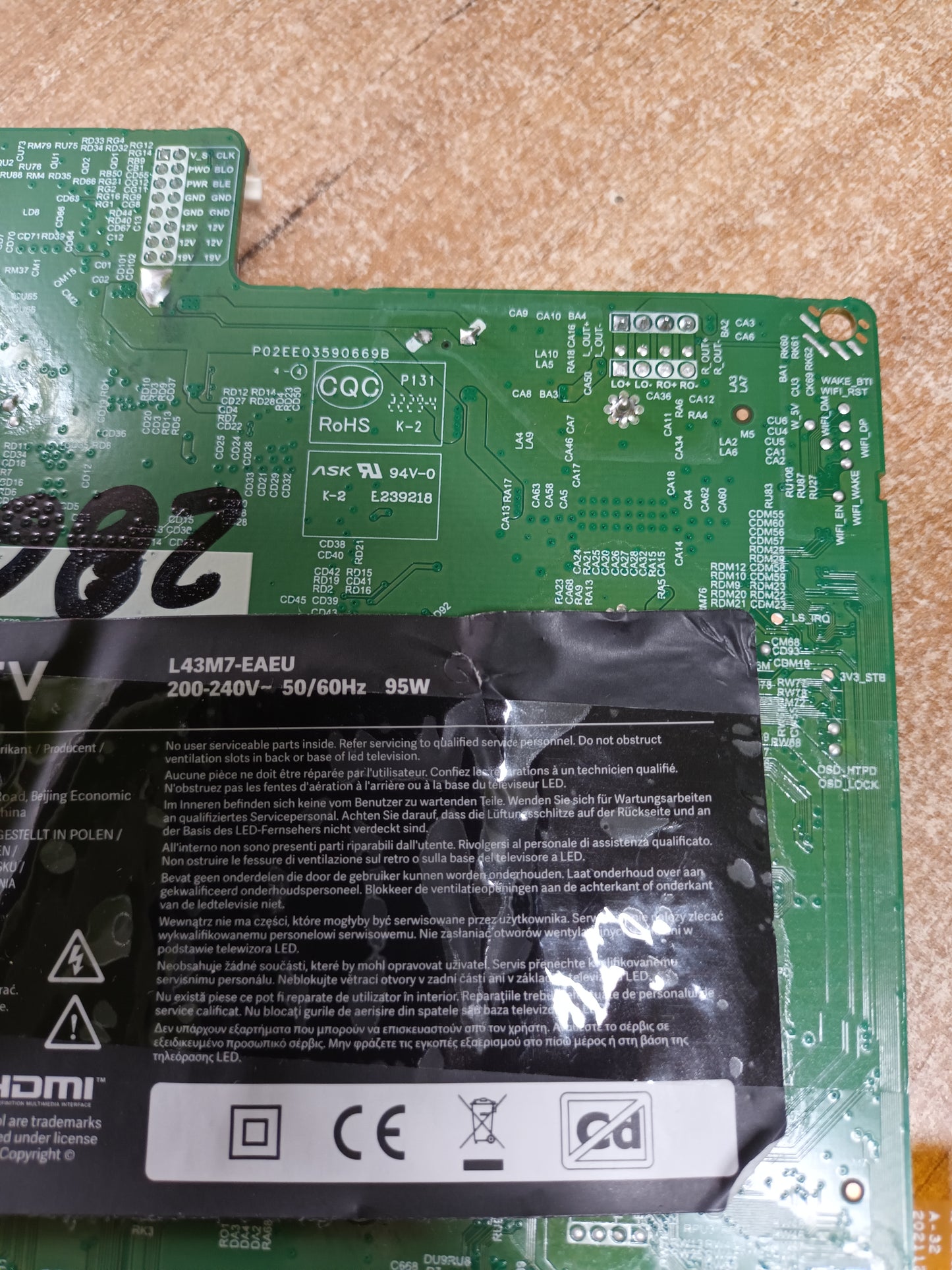 PW.A128W2.985, de tv XIAOMI TV L43M7-EAEU,