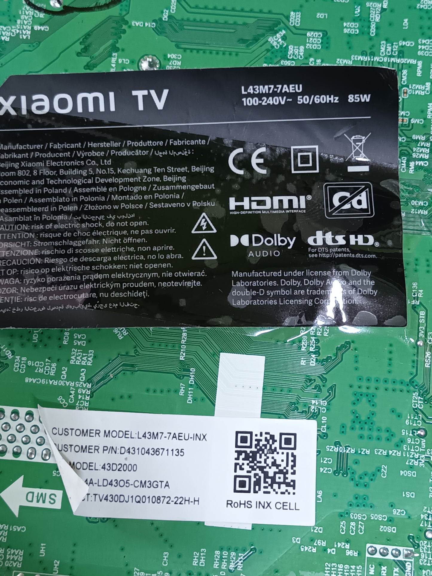 TD.MS6886.793, de XIAOMI TV L43M7-7AEU