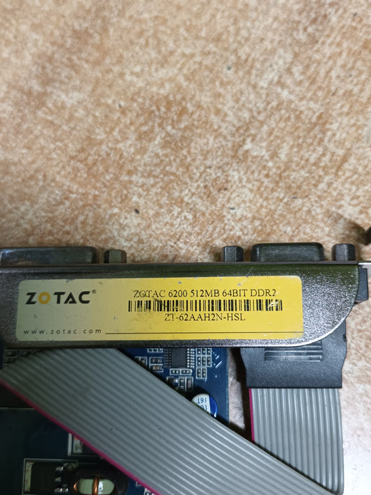 tarjeta grafica, zotac 6200 512mb 64bits, AGP