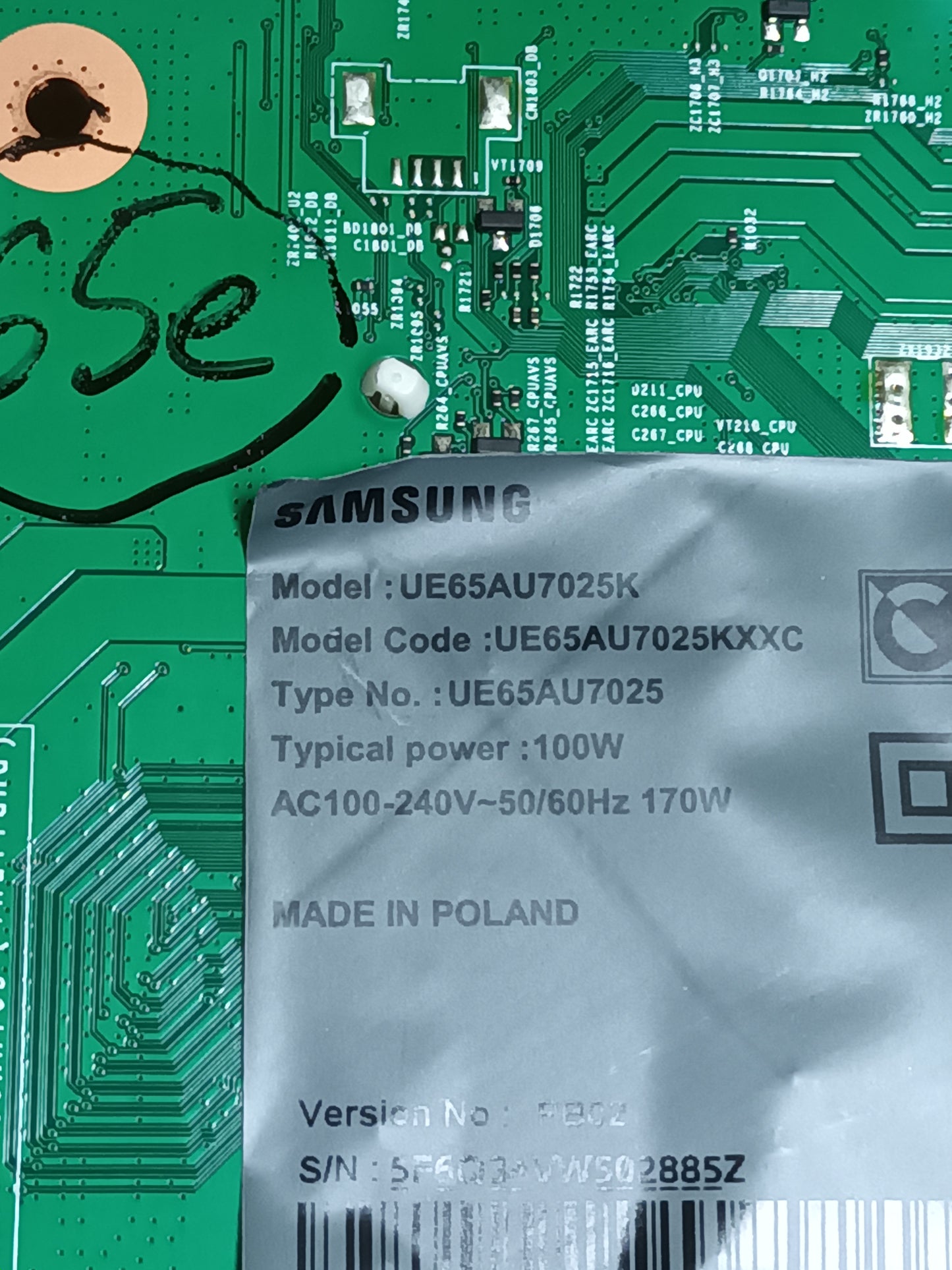 soporte, pies de SAMSUNG UE65AU7025K