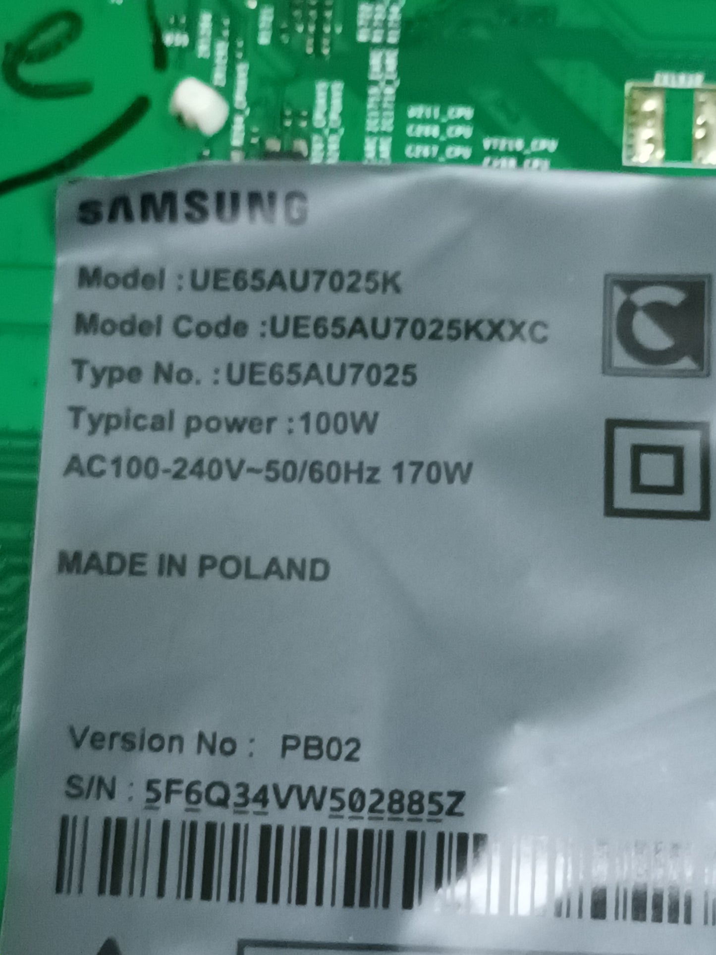 3IN1_KANT_SUZE_TPV_65, de Samsung UE65AU7025K