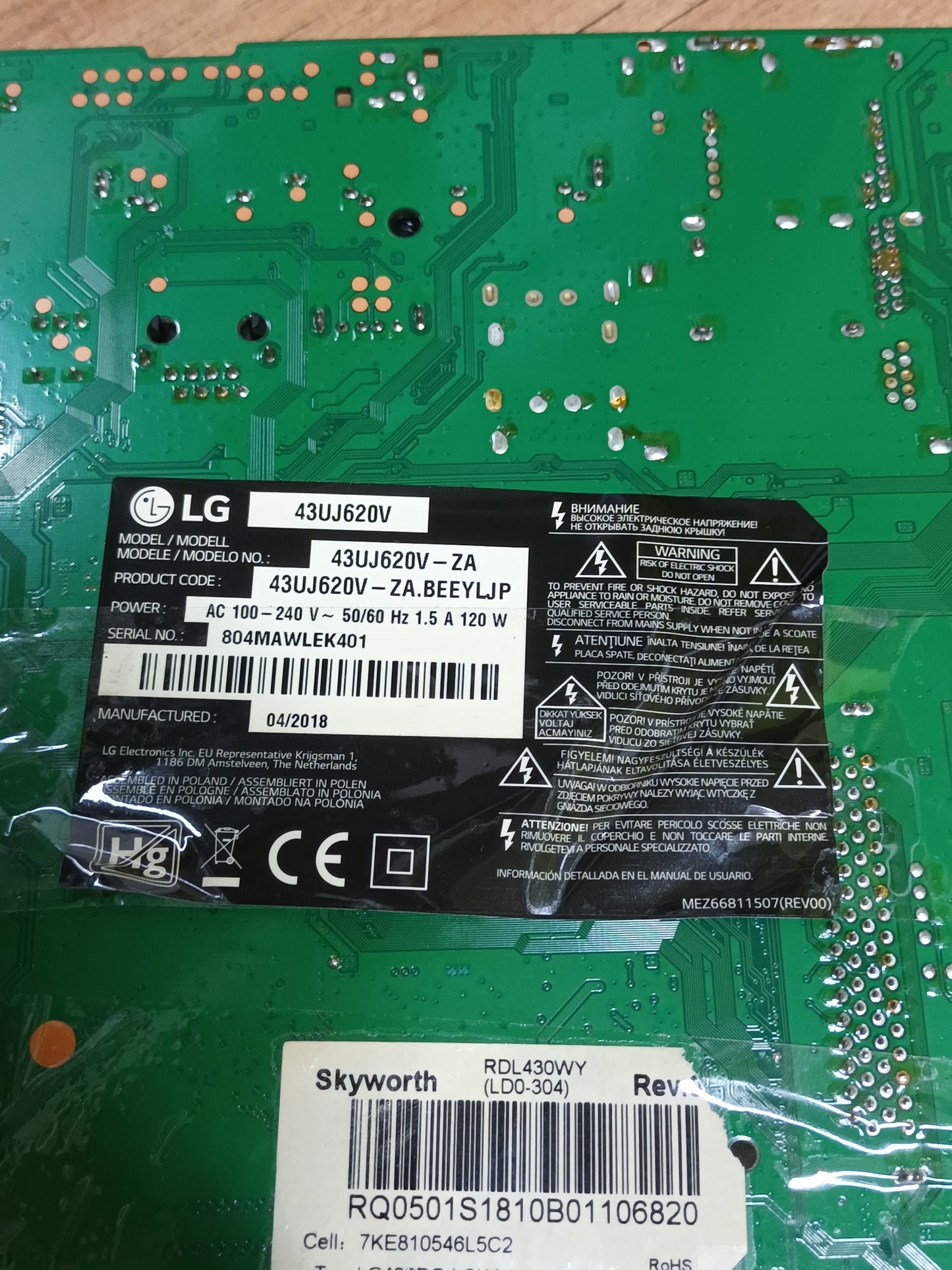 P5259A, de LG43UJ620V