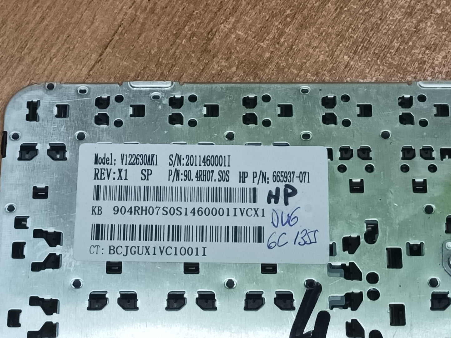 TECLADO HP DV6-6C13ss, REFERENCIA: V122630AK1,