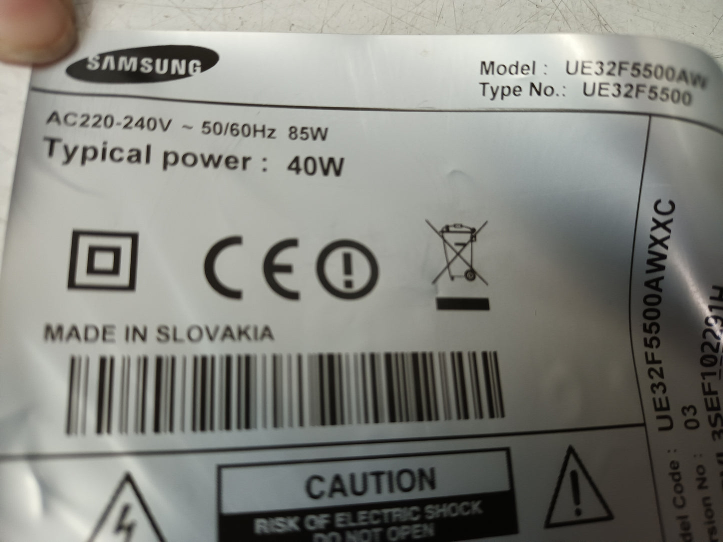 SAMSUNG UE32F5500AW COMPONENTES, (ref-72)