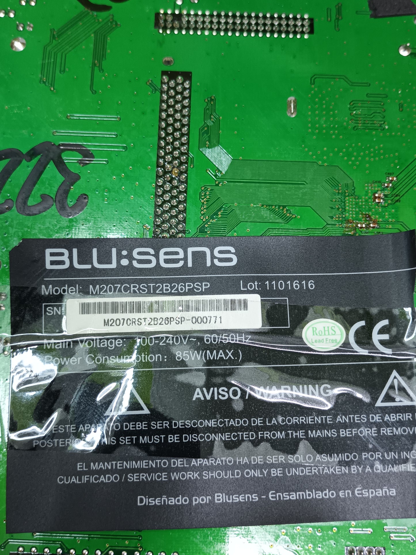 PLACA MAIN, 471-01A2-D3702G PLACA MAIN de tv BLUSENS M207CRST2B23PSP,