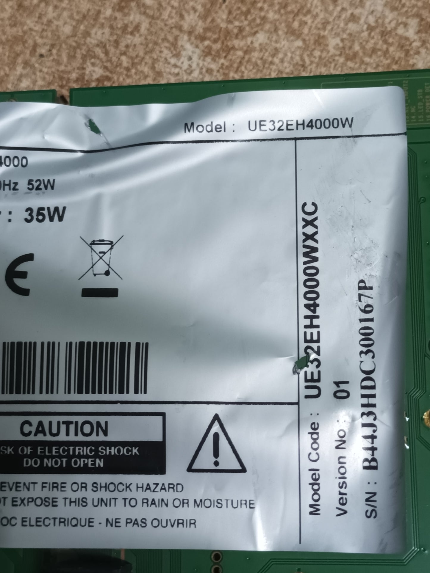 PLACA MAIN, BN94-05546E, de tv Samsung UE32EH4000,