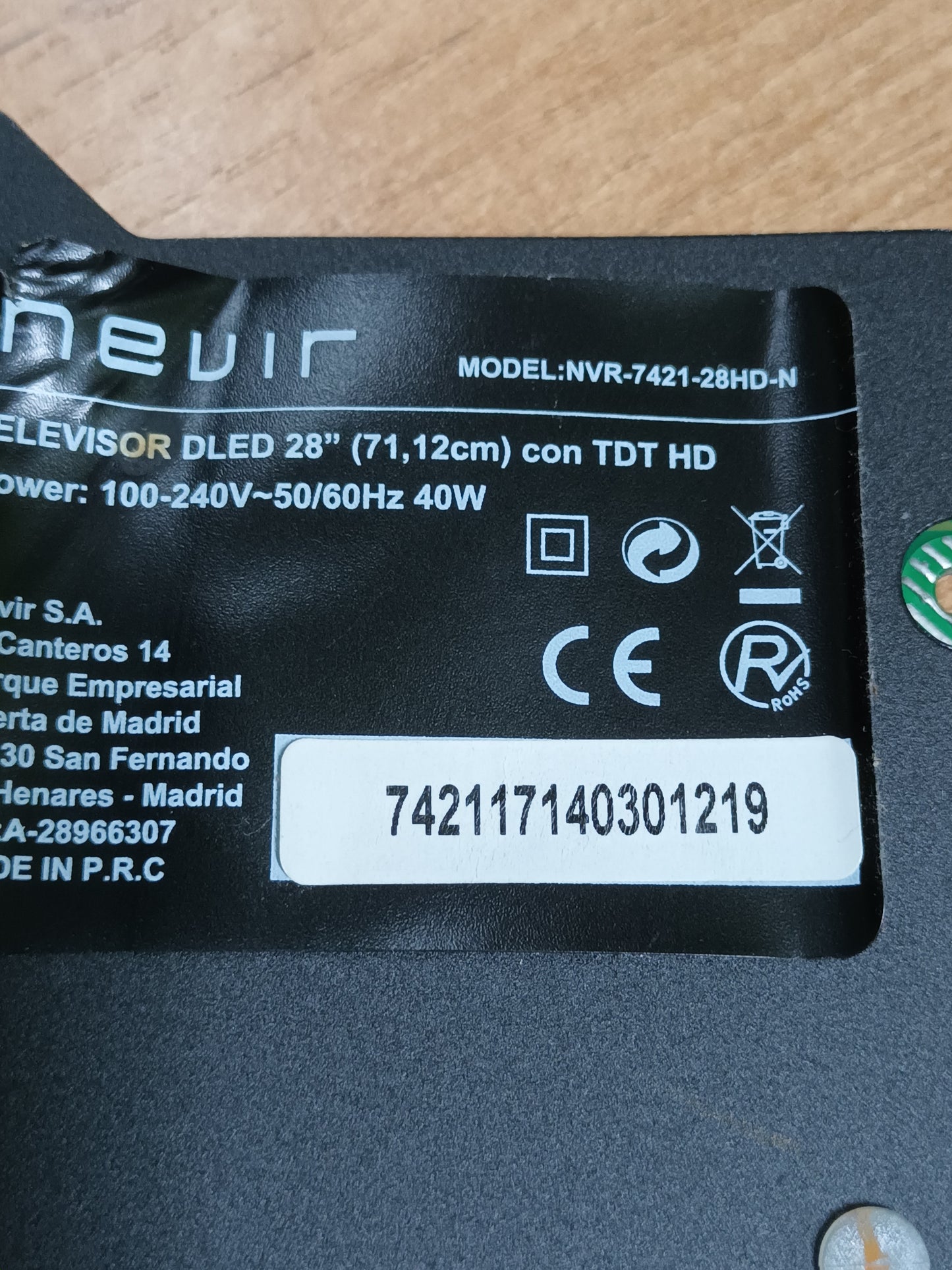 soporte de NEVIR NVR-7421-28HD-N, (ref. 49)