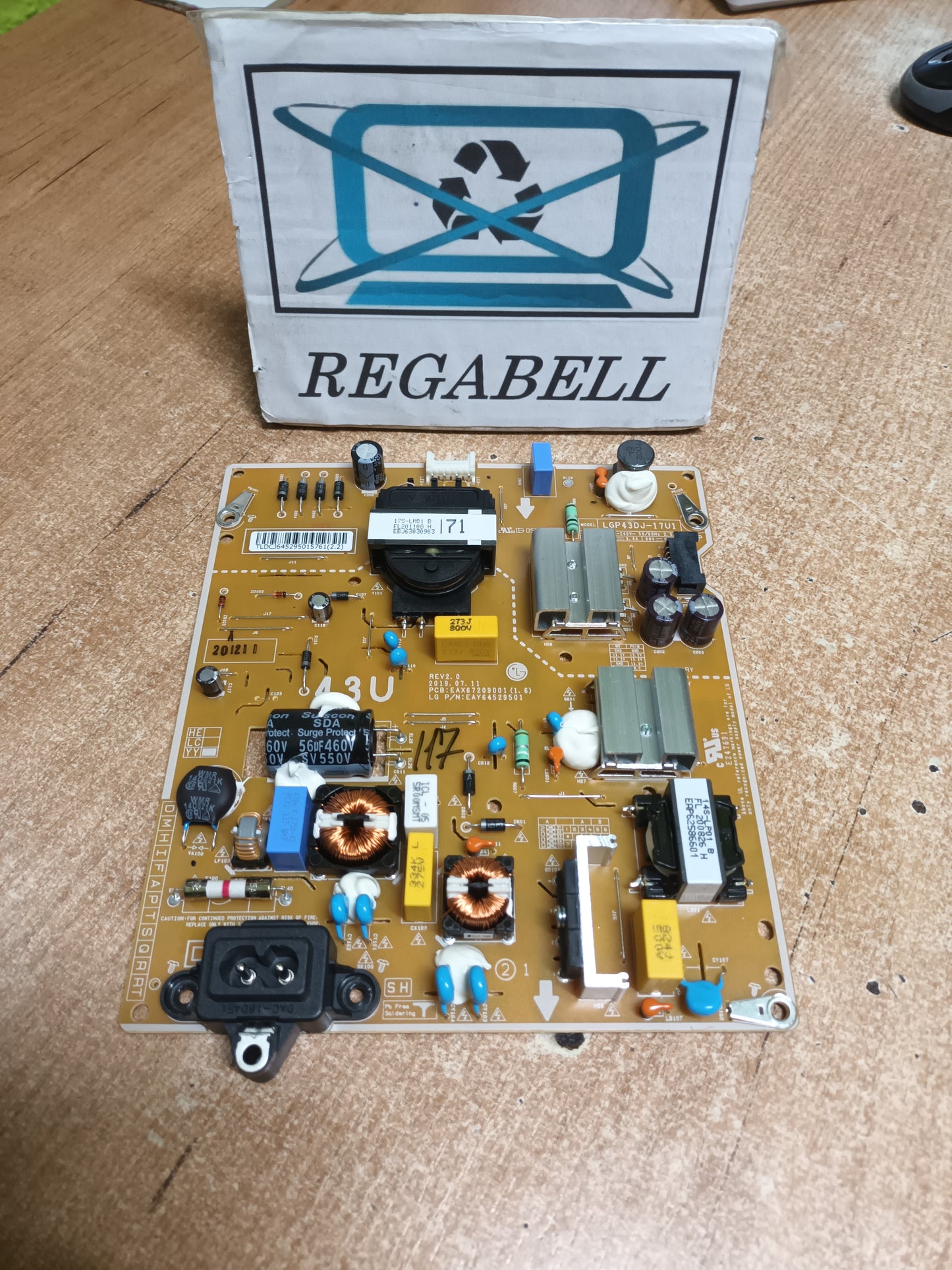EAX67209001(1.6), NUEVA SIN USAR, de tv LG43UN711C0ZB,