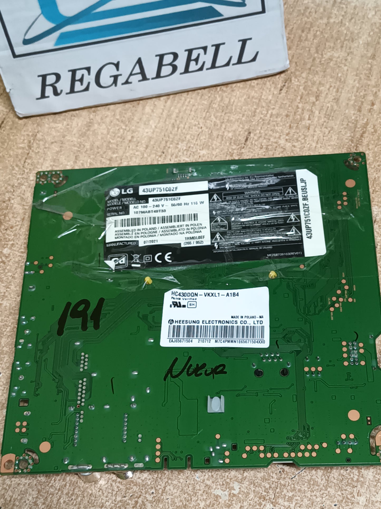 PLACA MAIN, EAX69532504(1.0), EBT66696803, NUEVA SIN USAR, de tv LG43UP751C0ZF