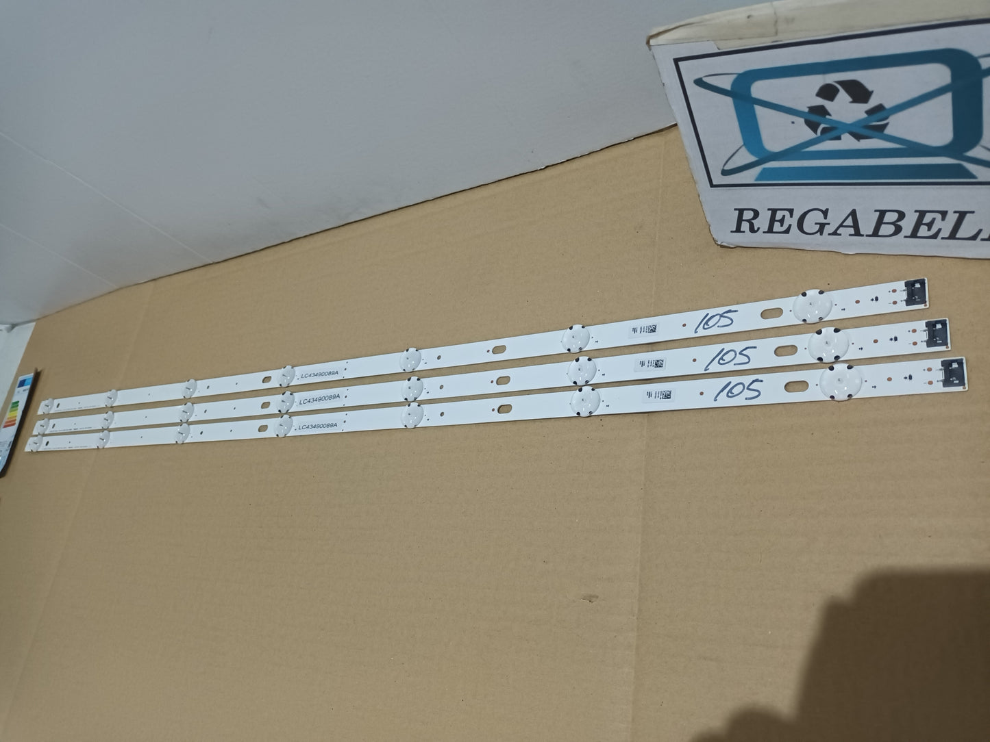 LG43UN71006LB, KIT 3 TIRAS LED, NUEVAS (ref,105)