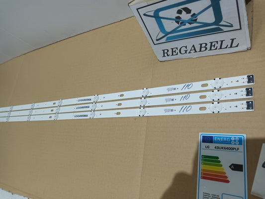 KIT de 3 tiras de led de LG43UK6400PLF
