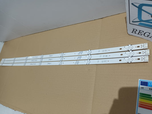LG43LH590A-ZD, KIT 3 TIRAS LED, NUEVAS (ref,114)