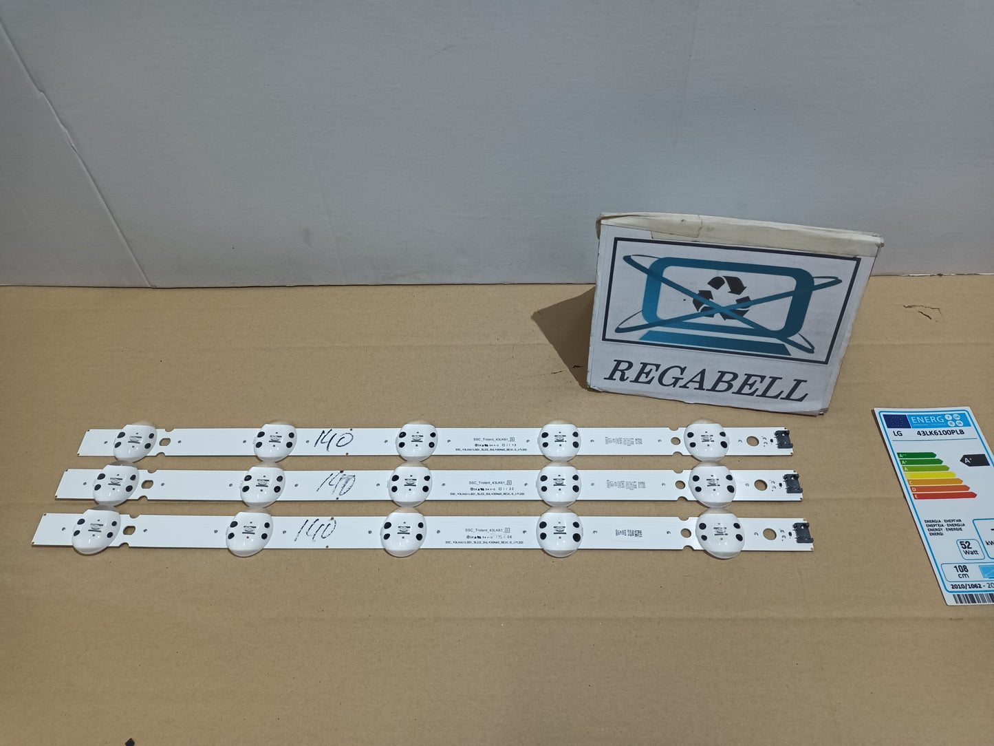 LG43LK6100PLB, KIT 3 TIRAS LED, NUEVAS (ref,140)