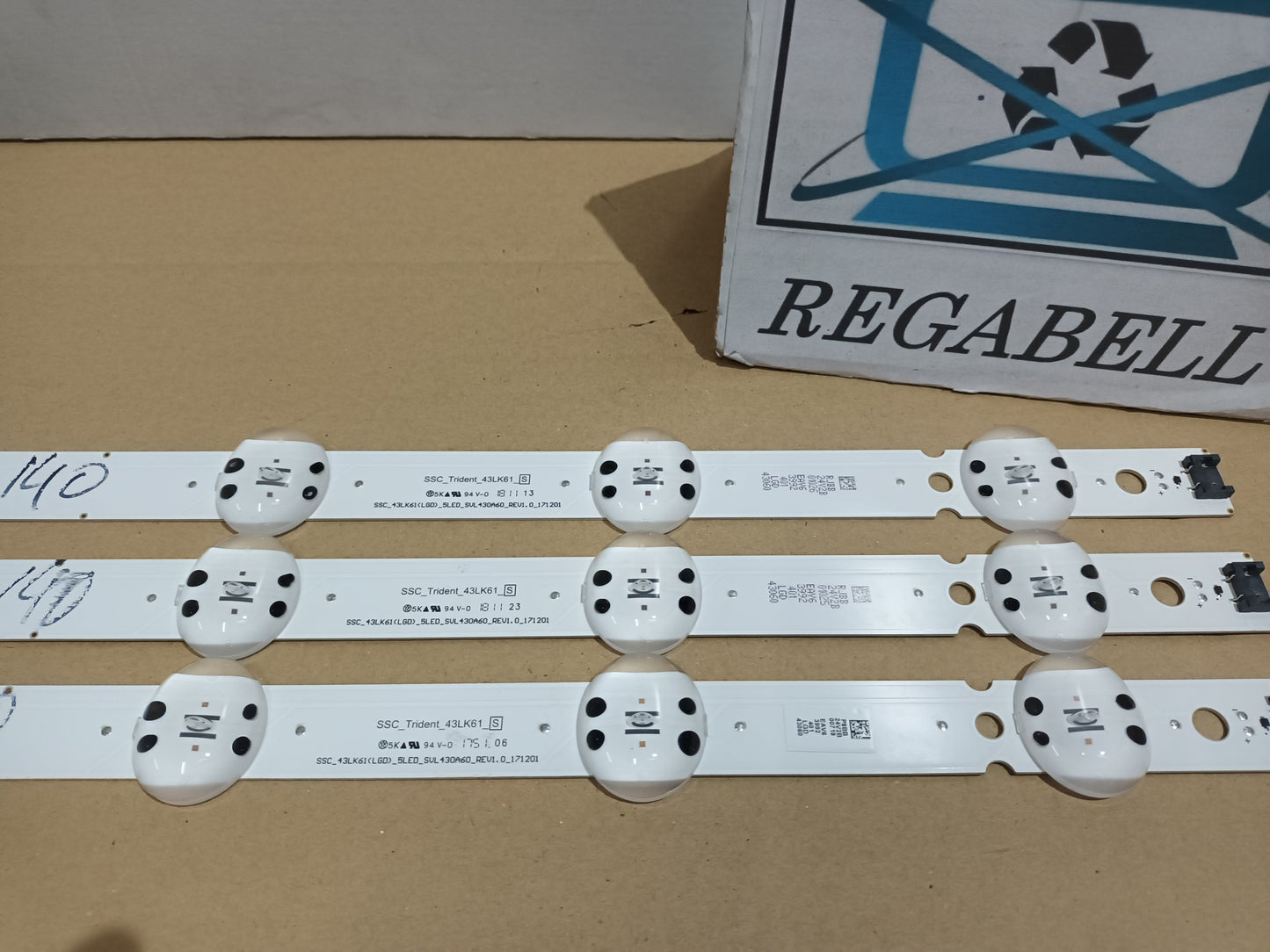LG43LK6100PLB, KIT 3 TIRAS LED, NUEVAS (ref,140)