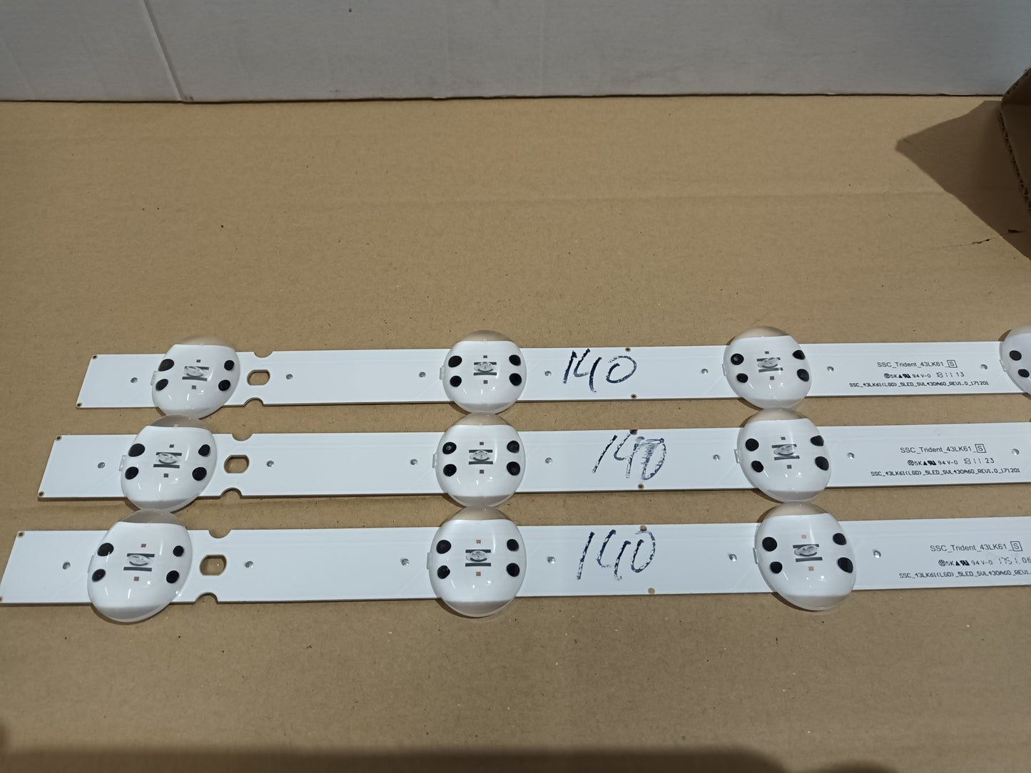 LG43LK6100PLB, KIT 3 TIRAS LED, NUEVAS (ref,140)