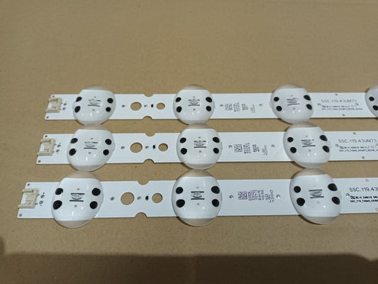 KIT de 3 tiras de RETROILUMINACION de LG43UP75006LF,