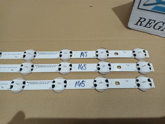 KIT de 3 tiras de RETROILUMINACION de LG43UP751C0ZF
